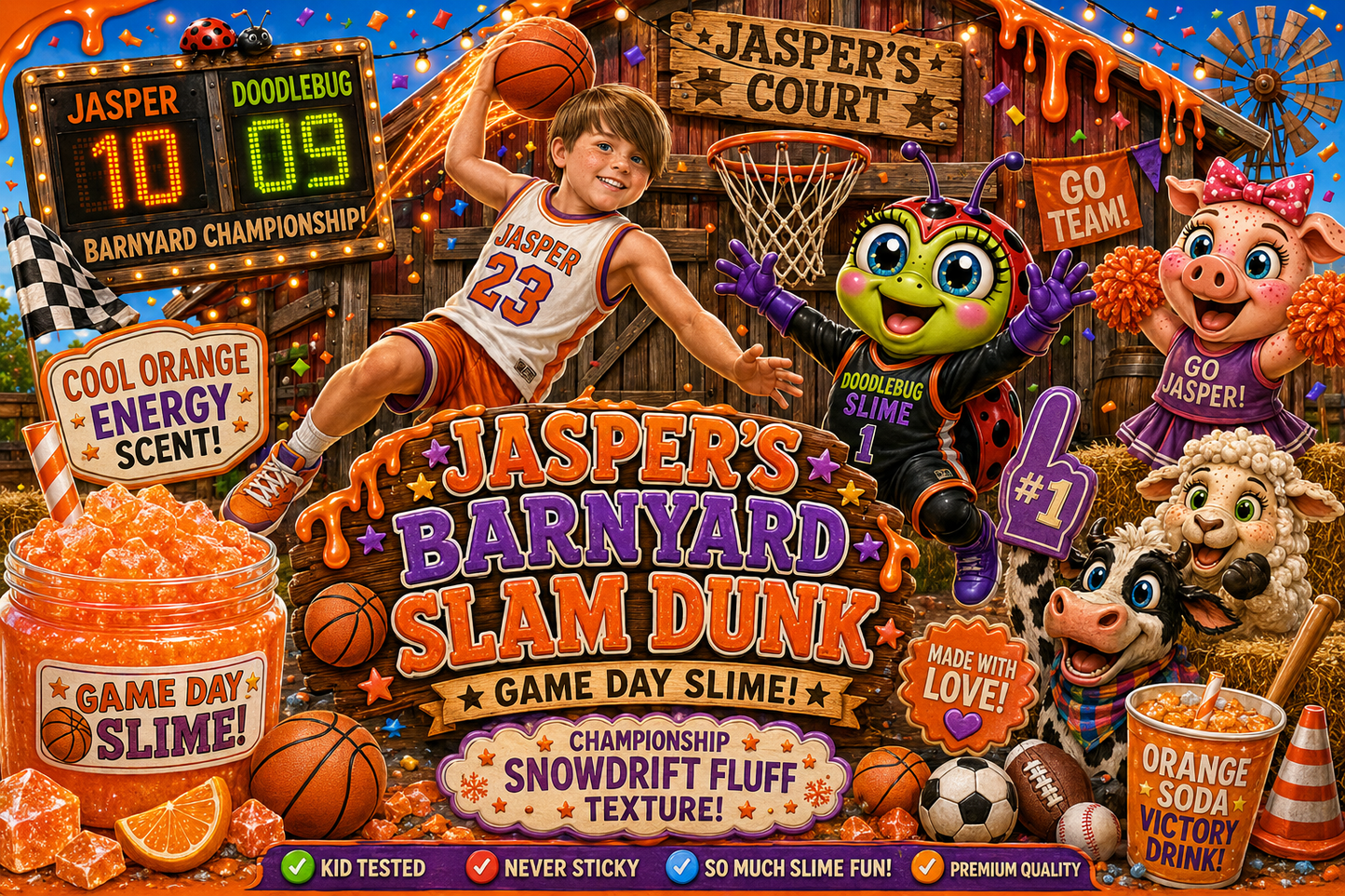 Jasper’s Barnyard Slam Dunk